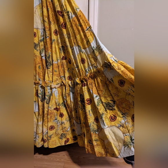 Selkie Dresses Selkie Sunflower Cotton Ritz Gown S Floral Print